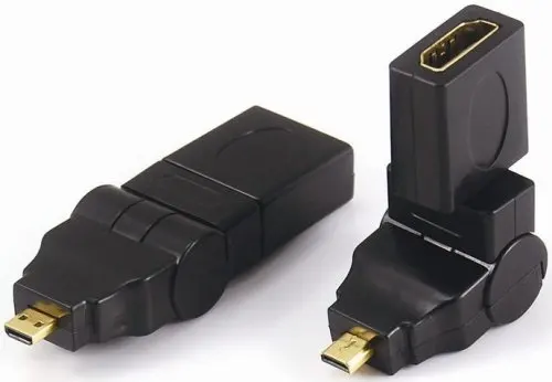 Адаптер Micro HDMI штекер Женский вращение на 360 градусов для аудио видео данных|female to