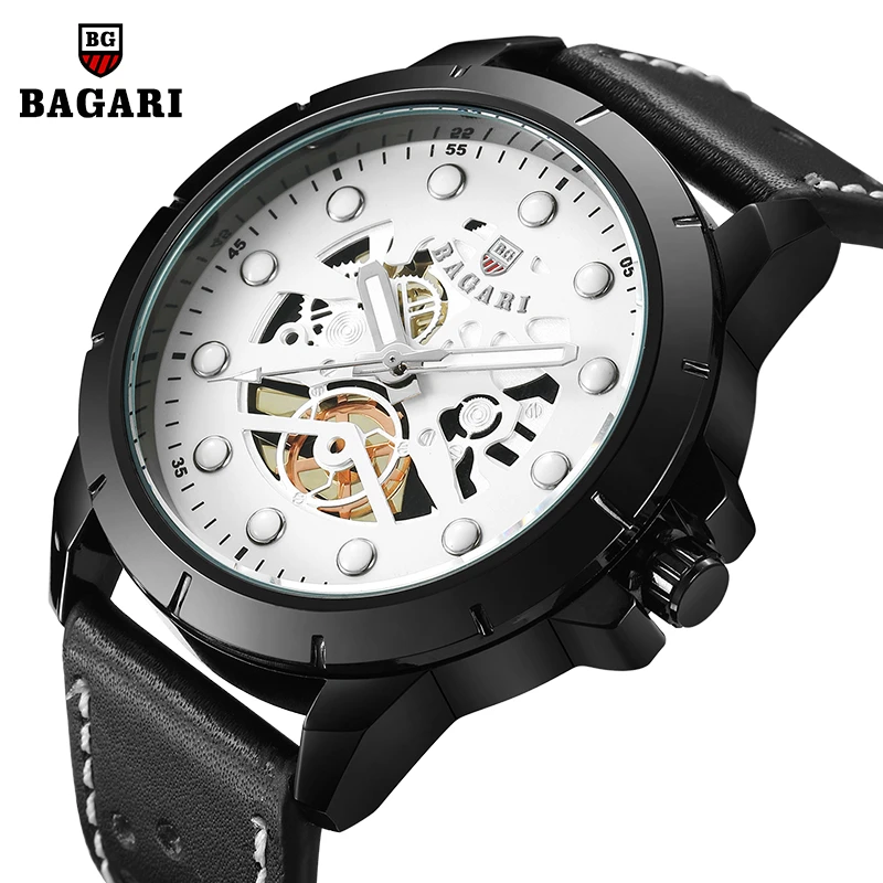 BAGARI 2018 Relogio Masculino наручные часы Роскошные сплав Для мужчин кварцевые Круглый