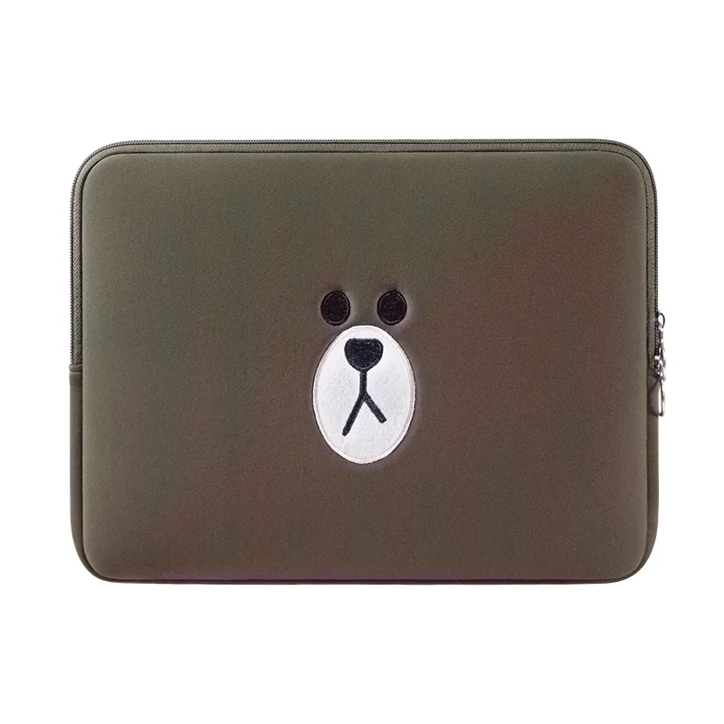 Милый коричневый медведь мультфильм сумка 11 13 15,6 дюймов для Macbook Air Pro 11 13 15 сумка для ноутбука чехол для планшета компьютер карман для компьютера