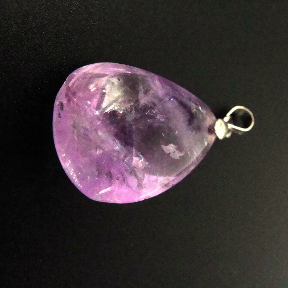 Женское ожерелье из серебра 925 пробы с подвеской в виде аметиста|fine jewelry|necklace crystal