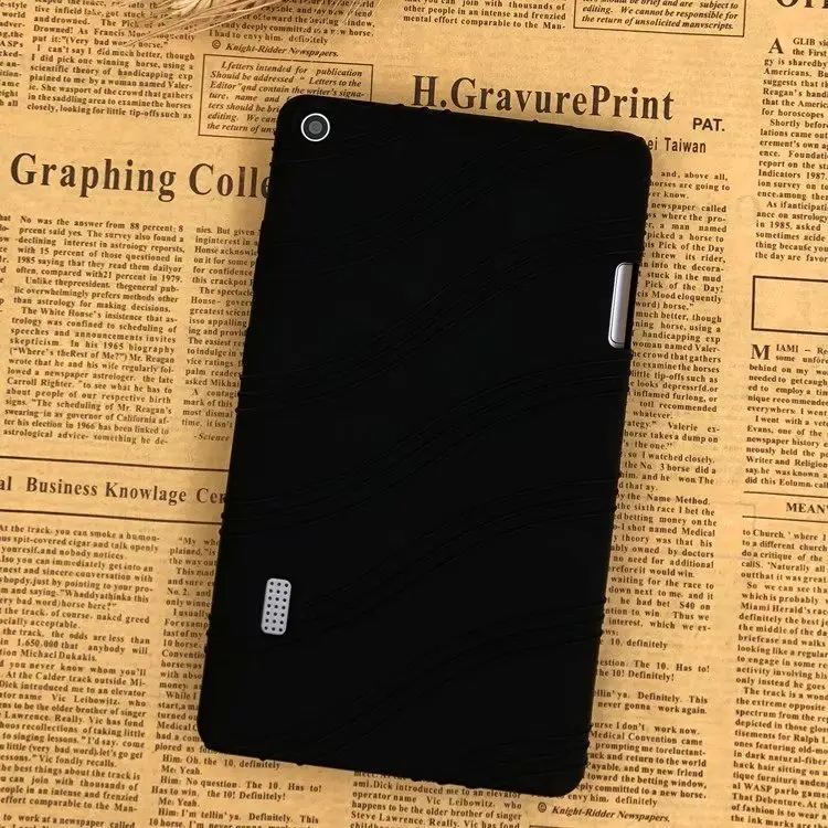 Black Чехол для huawei MediaPad T3 7,0 WIFT BG2-W09(не 3g U01) Мягкая силиконовая задняя накладка из ТПУ чехол для huawei Honor Play Pad 2 7,0 funda+ pen - Цвет: Black