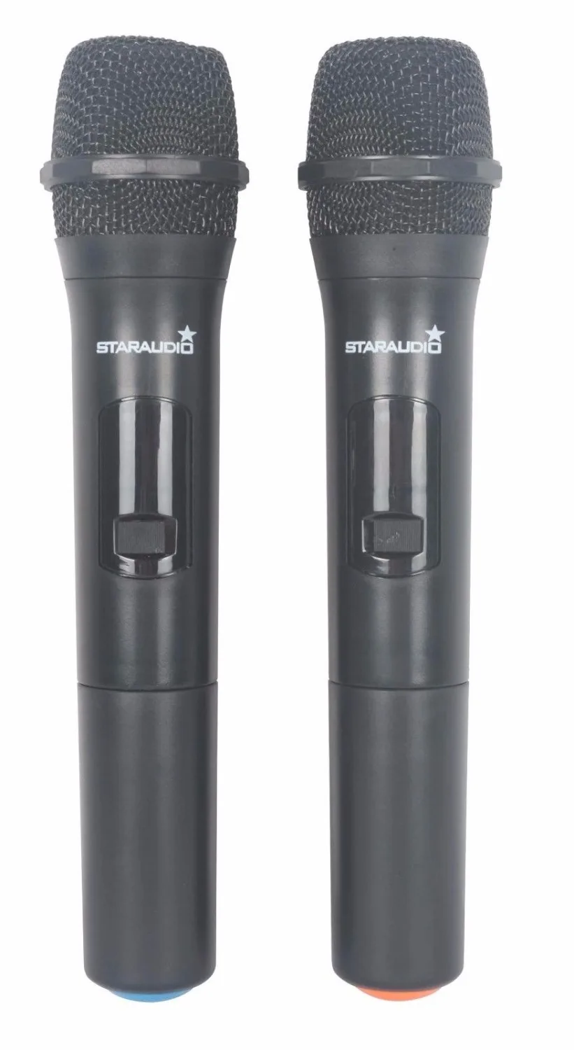 STARAUDIO SBM-15A Pro PA DJ Stage 15&quot Powered Battery Recharge Bluetooth Speaker with 2CH VHF Wireless Microphones | Электроника