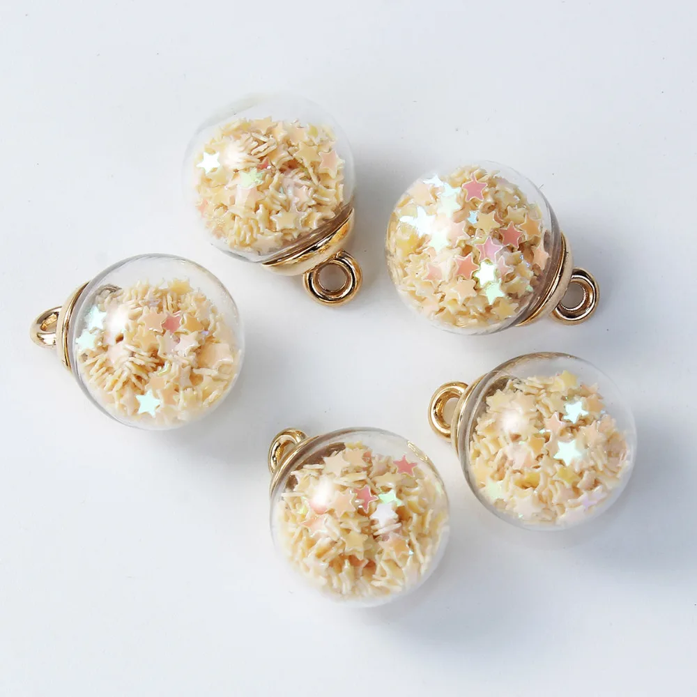 DoreenBeads DIY Подвеска стеклянные бусины подвеска бутылка Звезда Пентаграмма розовый