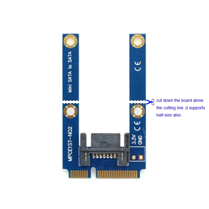 Бесплатная доставка переходник MSATA к 7 контактам SATA SSD Мини sata ssd карта +