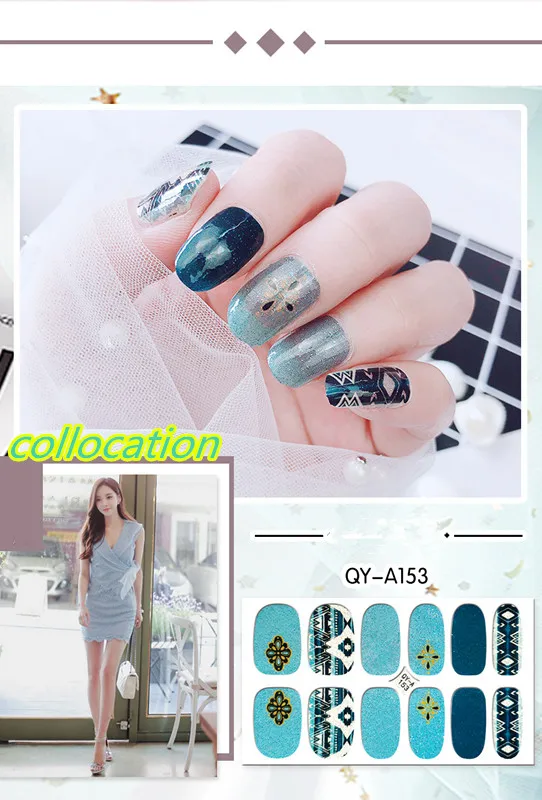 1 шт водяной наклейки для ногтей переводная картинка черного цвета с узором цветы