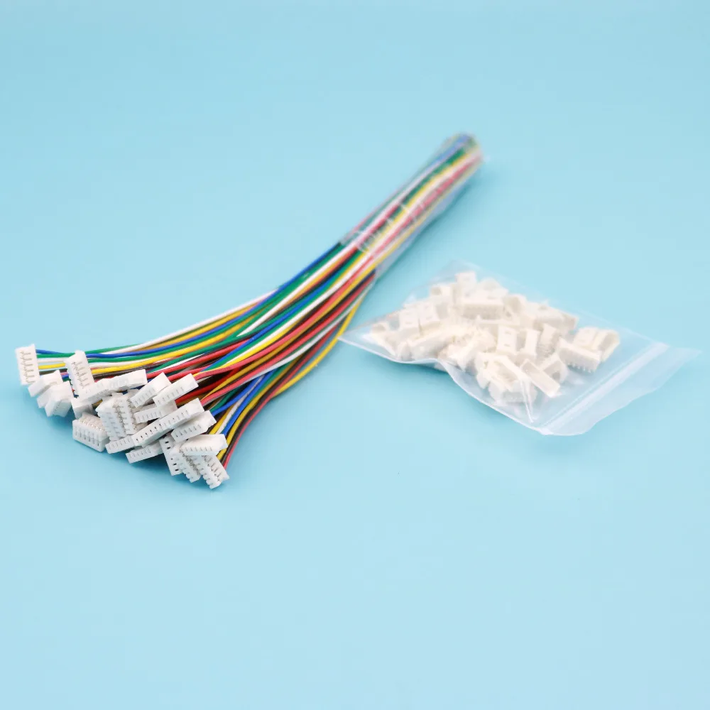 50 наборов Micro JST 1 25 2 3 4 5 6 8 Pin разъем с проводом 150 мм/15 см 28AWG|Соединители| |