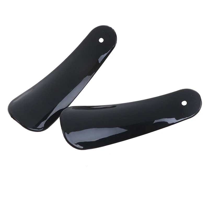 2Pcs/Lot Pro Shoe Horn Lifter Flexible Sturdy Slip Shoe Horns Spoon Shape Shoehorn Shoe Accessories Black Plastic New