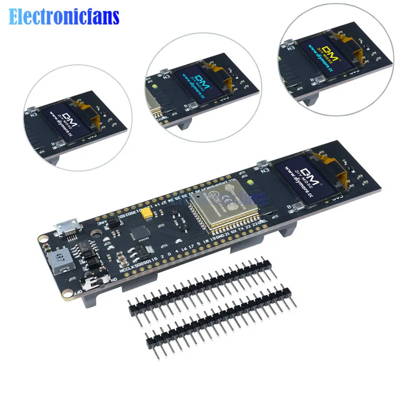 ESP32 ESP 32 ESP8266 CP2102 0 96 дюймов OLED дисплей 18650 литиевая батарея WiFi Bluetooth экран модуль