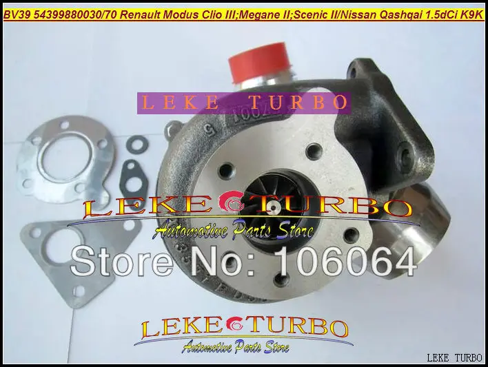 BV39 54399880030 54399880070 Турбокомпрессор для NISSAN Qashqai Renault Modus Clio III Megane II Scenic K9K 1.5L dCi |