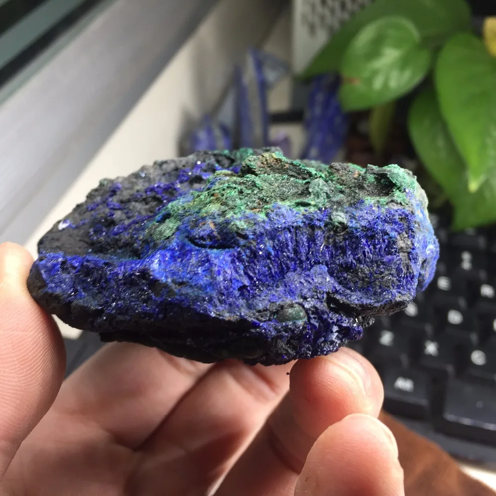 243 г натуральный чессилитовый материал образец Azurite Geode Bule и зеленый Целебный