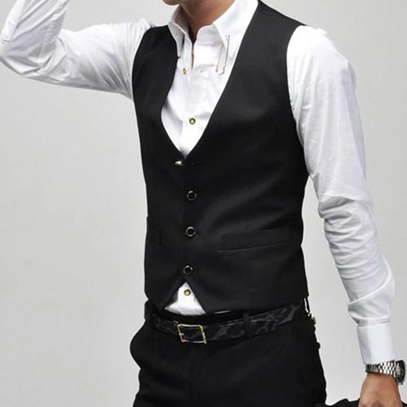 2018 новое прибытие платье жилеты для мужчин Slim Fit Мужская жилетка костюм жилет Homme