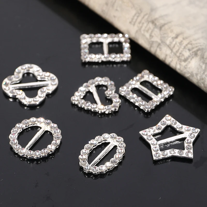 2017New 100Pcs геометрический Форма стразы пряжка набор сделай сам для свадебного