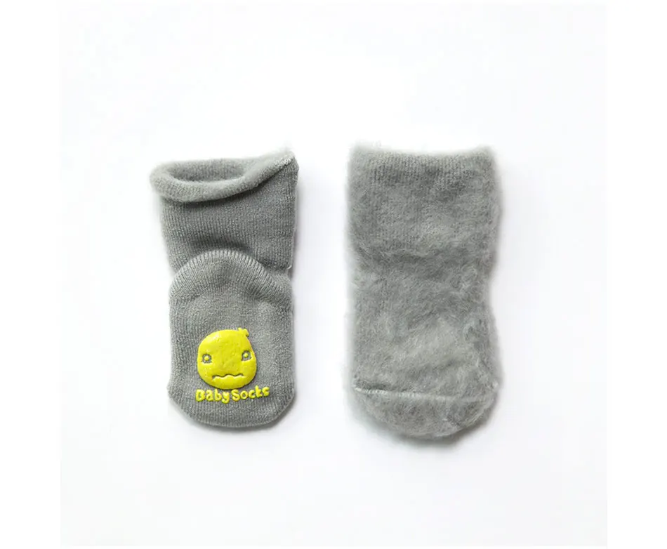 REAKIDS/зимние толстые детские махровые носки теплые хлопковые милые носки для новорожденных мальчиков и девочек Нескользящие носки-Тапочки аксессуары для малышей