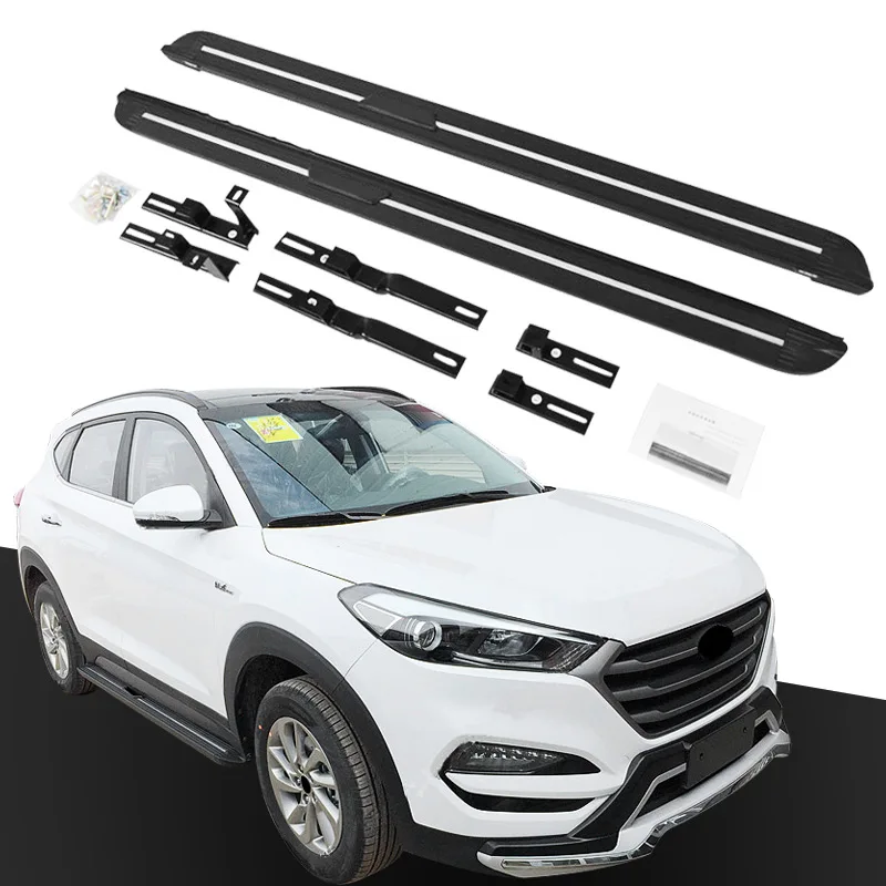 Пара боковых шагов подходят для Hyundai Tucson 2015 2016 2017 2018 2019 2020 подножка Nerf платформа