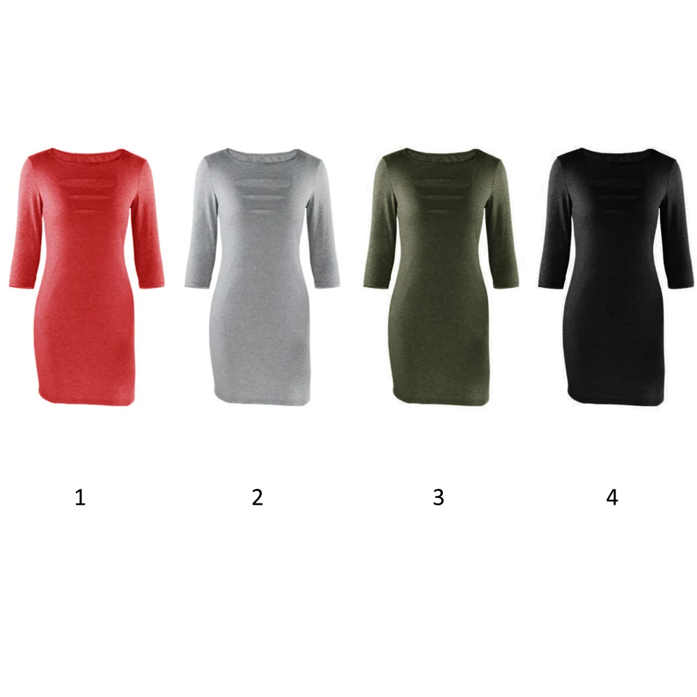 Для женщин модная Соблазнительная летняя 3/4 рукава круглый вырез стеганное полые