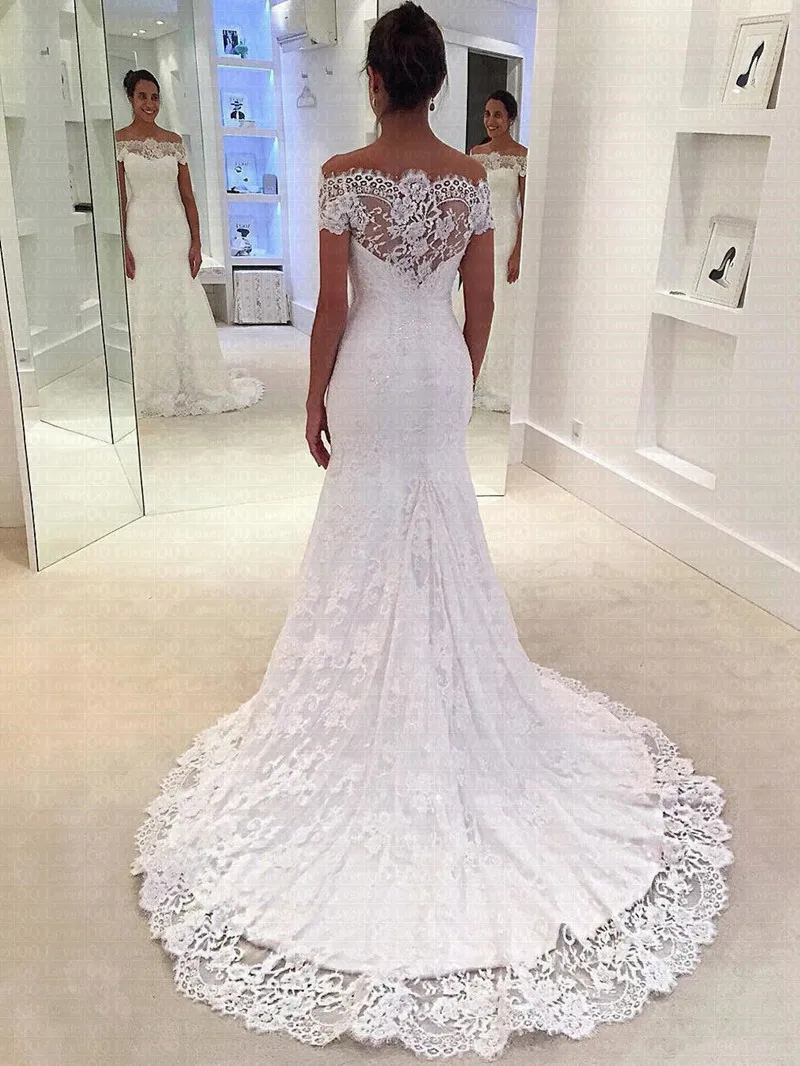 Роскошное кружевное свадебное платье-Русалка Vestido De Noiva 2020 прозрачные Свадебные