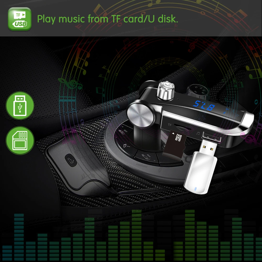 Автомобильный комплект Onever с Bluetooth беспроводной fm-передатчик MP3 радио модулятор