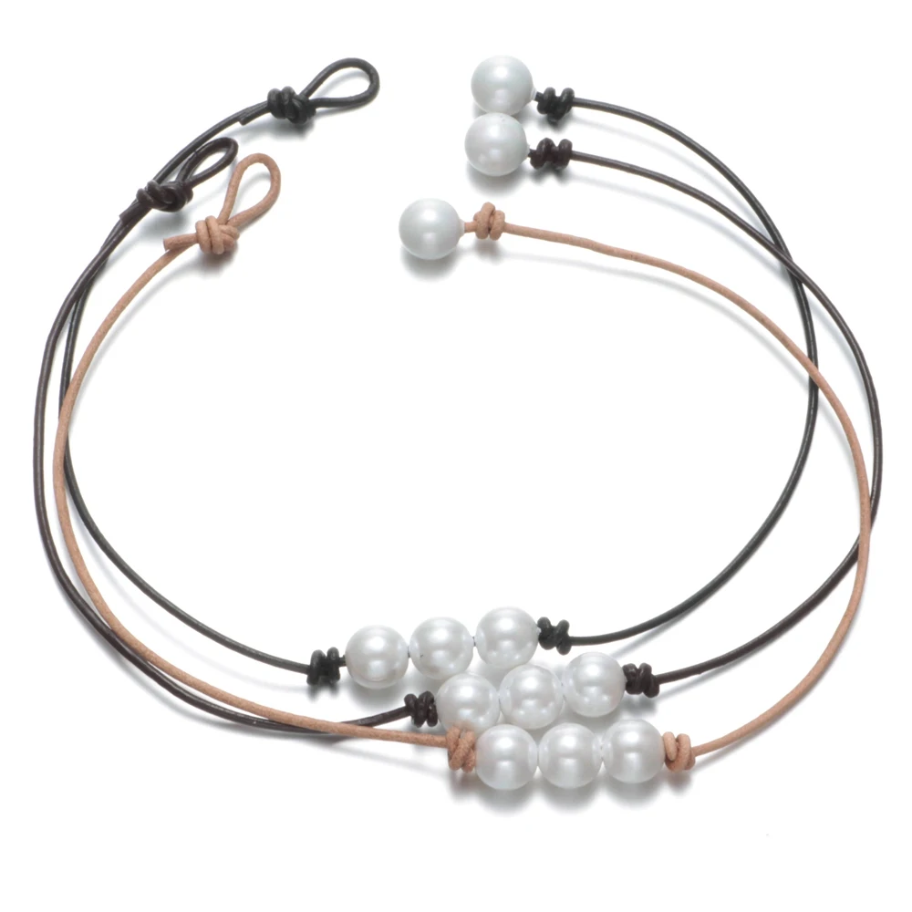 Ожерелье чокер из натуральной кожи с искусственным жемчугом 2020|fashion jewelry|jewelry