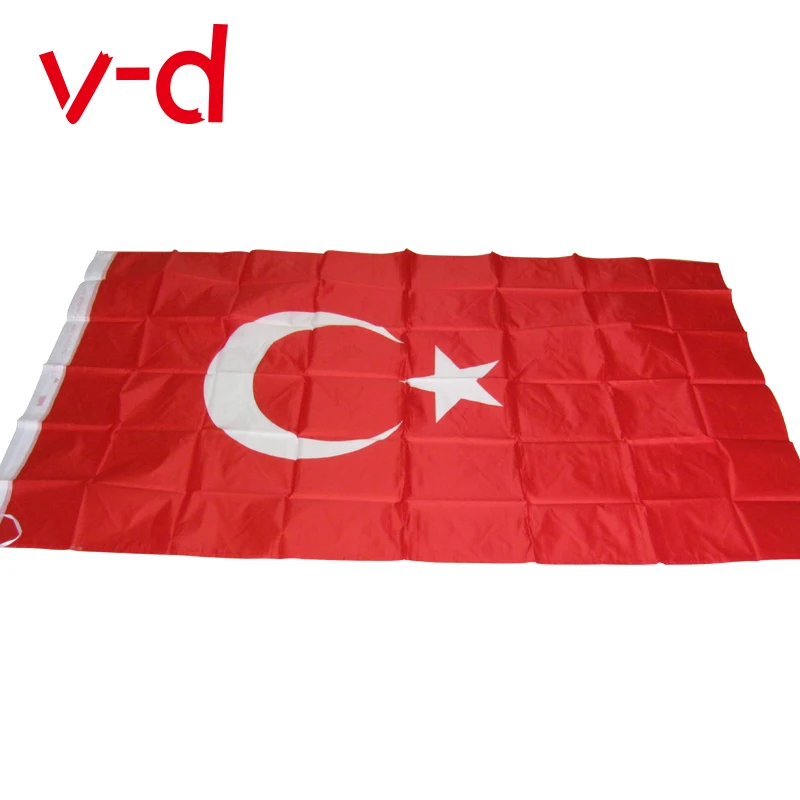 

free shipping xvggdg 90 x 150cm Turkey flag Banner Hanging National flags Turkish