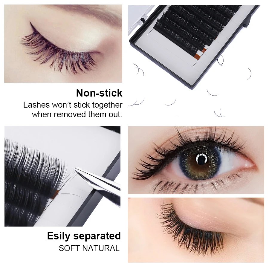 Eyewin Индивидуальные Накладные ресницы C/D Crul Mix, натуральные длинные ресницы для макияжа, ресницы из искусственной норки