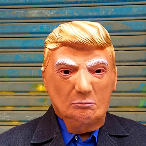 dark brown Забавные реалистичные латексные маски знаменитостей Дональда Трампа Путиным маска президента на Хэллоуин Бальные маскарадные маски карнавальный костюм нарядный подарок - Цвет: dark brown