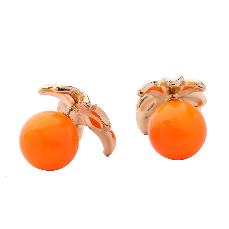 Летние милые серьги с эмалью в виде листьев и цветов Двухсторонние большими