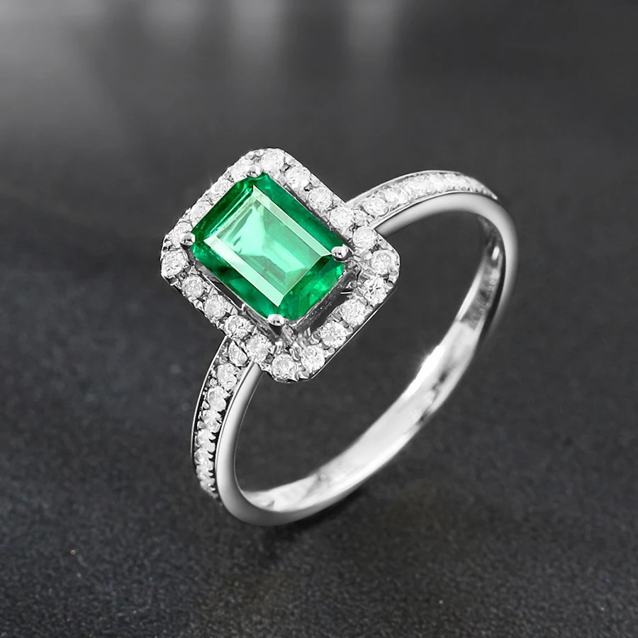 Женское кольцо для помолвки 2.7CT AAA Lab created с кристаллом моиссанита 14 k белое