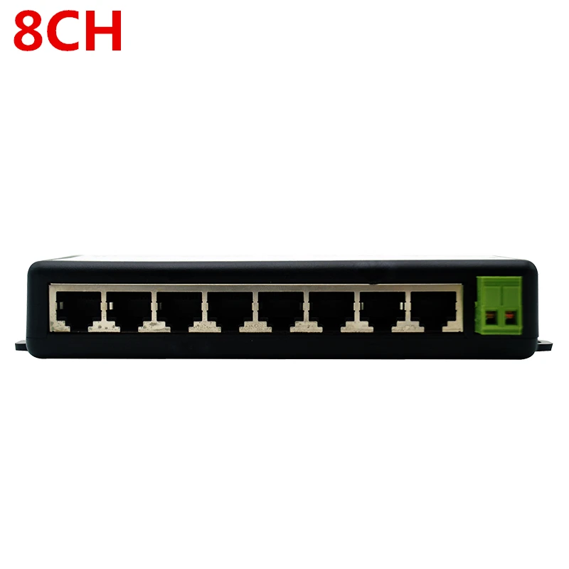 SSICON 2Pieces 4 Ports 8 Ports POE Injector POE Splitter 12-48V for CCTV Network POE Camera Power Over Ethernet IEEE802.3af