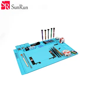 Теплоизоляционный рабочий коврик ESD, термостойкая изоляционная прокладка для ремонта и ремонта паяльной станции BGA, платформа для обслуживания, силикагелевая прокладка