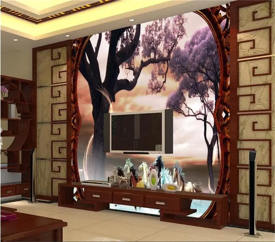 Настенные фотообои на заказ 3d нетканые обои для гостиной с рисунком дерева