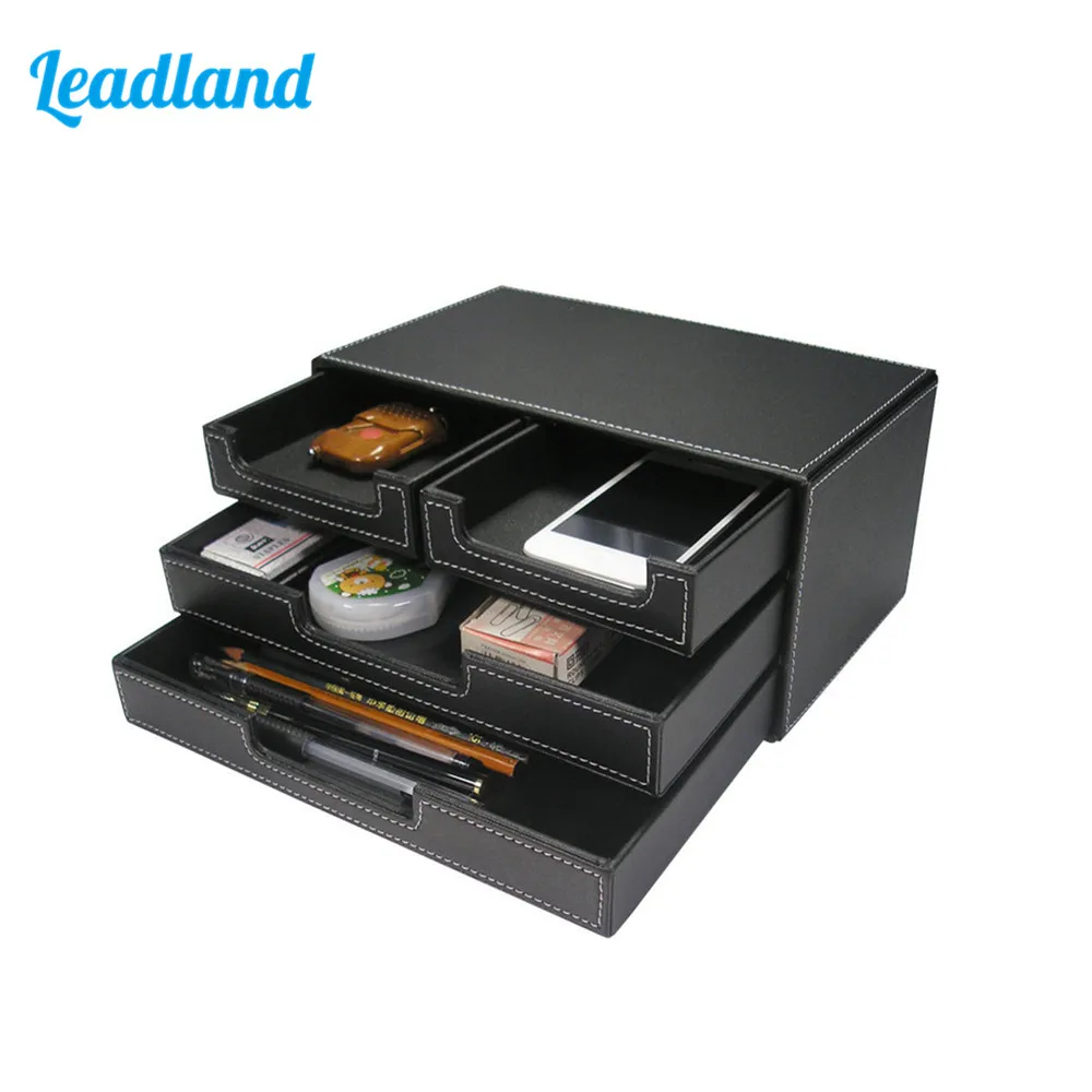 Office Accessories Stationery Desk Organizer 3 Layer 4 Drawers File Holder Paper Cabinet Document Rack Tray Storage Box