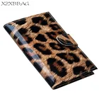 Чехол для паспорта XZXBBAG, модный леопардовый чехол из искусственной кожи с несколькими отделениями для карт, органайзер для проездных документов