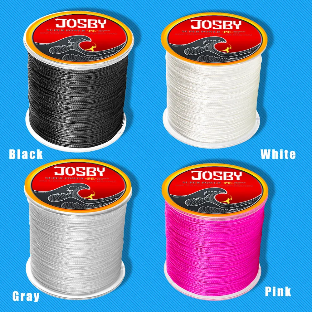 JOSBY плетеная проволока 300 м PE рыболовная леска 0 4-6 код 4 нити 8LB 10LB 20LB 60LB плетёный