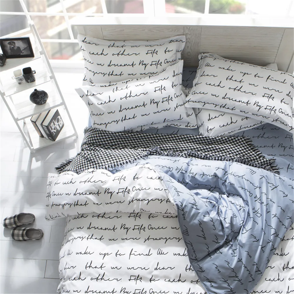 Белый комплект постельного белья Роскошный домашний текстиль пододеяльник для