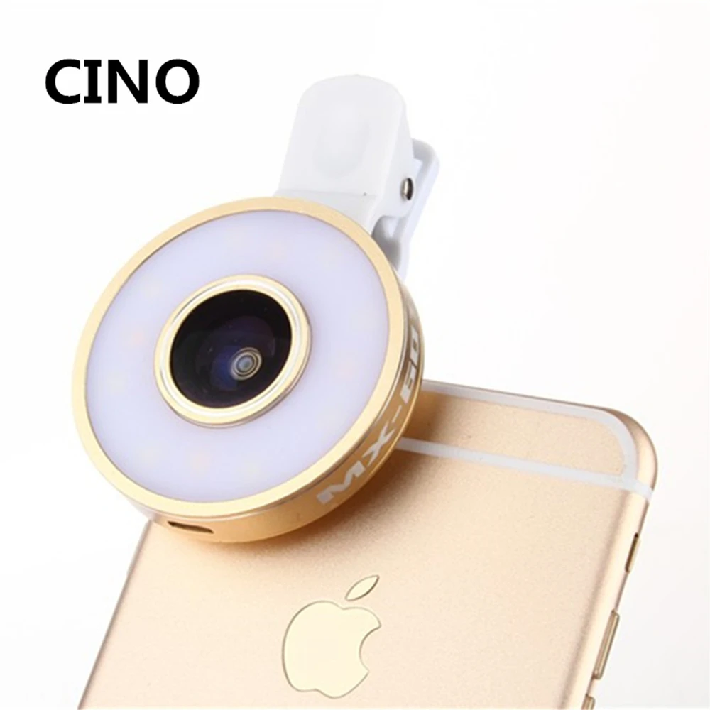 HD Clip-on Phone Lens Camera Fisheye Flash Light 2 IN 1 Mobile Lenses Fish eye Wide Angle Kit For iPhone Samsung | Мобильные