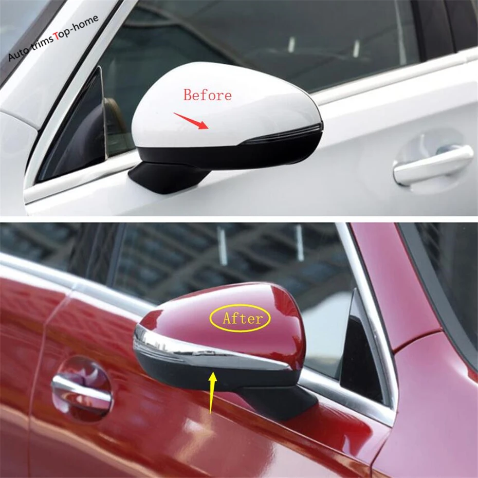 

ABS Chrome Exterior For Mercedes-Benz CLA 200 C118 W118 2020 2021 2022 Side Car Door Rearview Mirror Decorative Strip Cover Trim