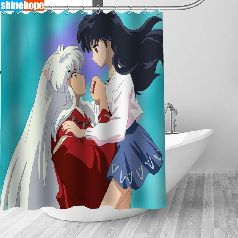 150x180 см скандинавские фотографии полиэстер водонепроницаемый InuYasha Аниме занавеска для душа s высокое качество занавес для ванной в ванной - Цвет: Shower Curtain 10