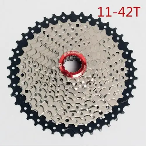BOLANY колеса 10 Скорость 11-42 т широкий соотношение mtb велосипед колеса кассеты велосипеда маховик части велосипеда sunrace - Цвет: 11-42T