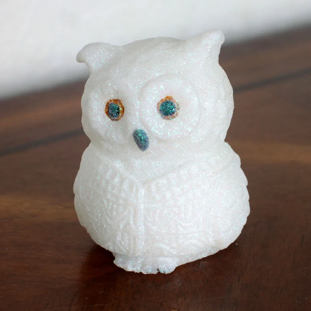 GiveU сова формы беспламенные светодиодные свечи свет с блестками на батарейках