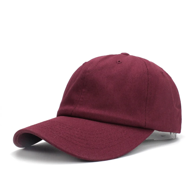 Wine Черные и темно-красные туфли Кепки одноцветное Цвет Бейсбол Кепки Snapback хлопок Casquette Шапки установлены Повседневное Gorras хип-хоп папа Шапки для Для мужчин для женщин - Цвет: Wine