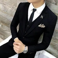 latest designs black men suits pants man blazer slim fit terno masculino costume homme groom wedding tuxedos 3piece prom party