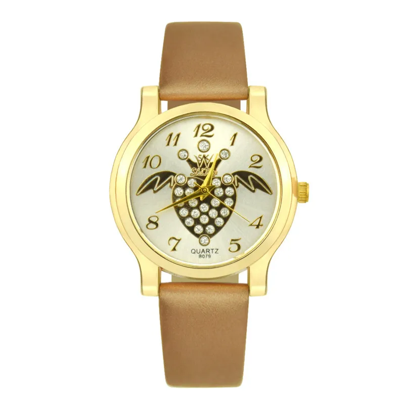 

Luxury Women Watches High-End Quality Ladies Quartz Watch Crystal Pattern Dial Leather Strap Wristwatch For Women Dress Clock #D