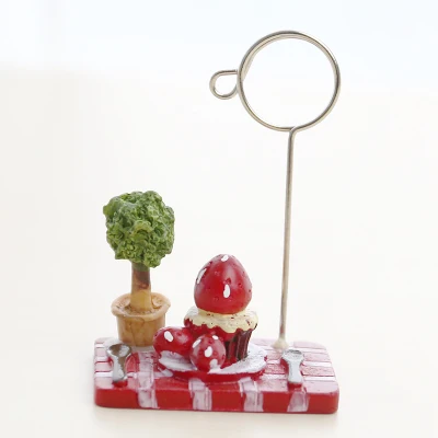 Strawberry house Милые маленькие растения в горшках, настольная бумага, держатель для заметок, держатель именных карт, держатель для фотографий, подставка для свадебной вечеринки - Цвет: Strawberry house