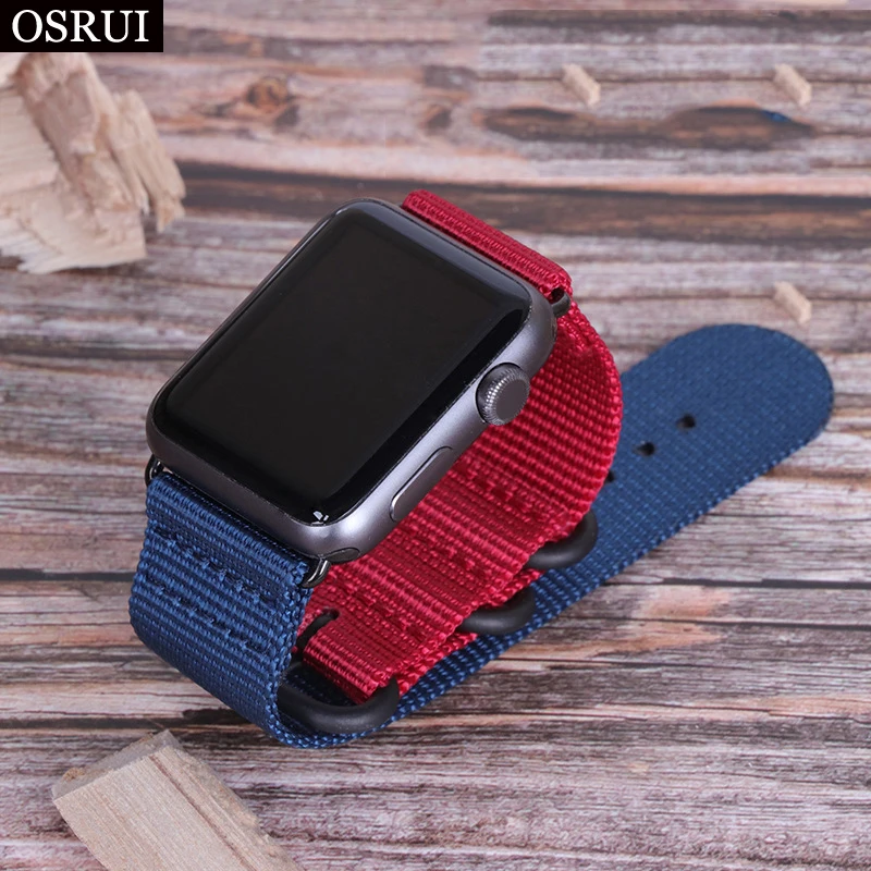 Strap For Apple watch band 42mm 38mm Sport Loop Woven nylon correa Iwatch 44mm 40mm 3 2 bracelet Watch 4 strap Accessories | Наручные