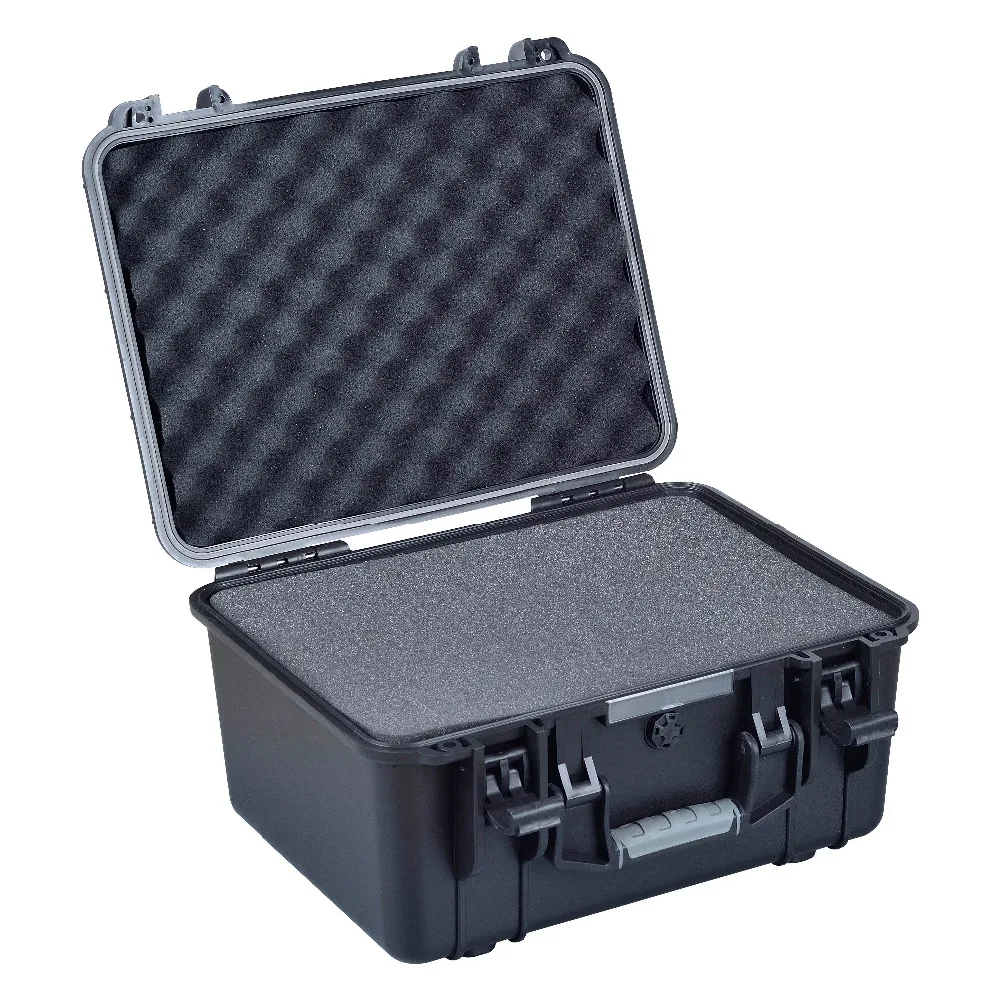 

High impact Shock-resistant Black Tool case included cubes foam