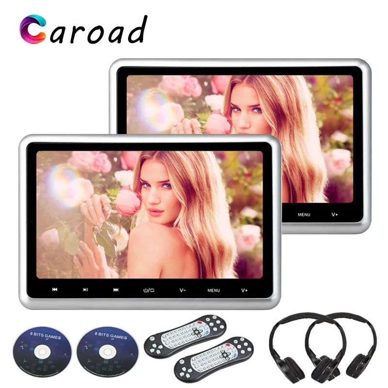Caroad 2 шт. 9 дюймов подголовник автомобиля мониторы HD 1080 P видео DVD плеер Сенсорная
