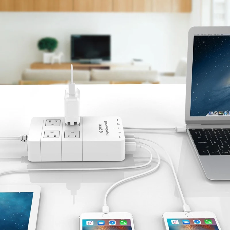 ORICO USB розетка с разъемом питания штепсельная вилка США умный сетевой фильтр 4AC 5 usb