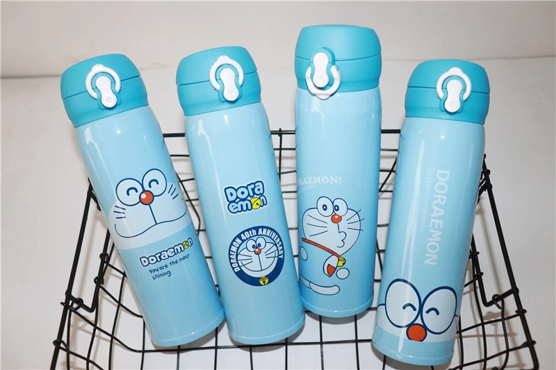 500 мл прекрасный мультфильм Doraemon Mood Expression вакуумная фляжка термос бутылка кофе детский термо бутылка для воды