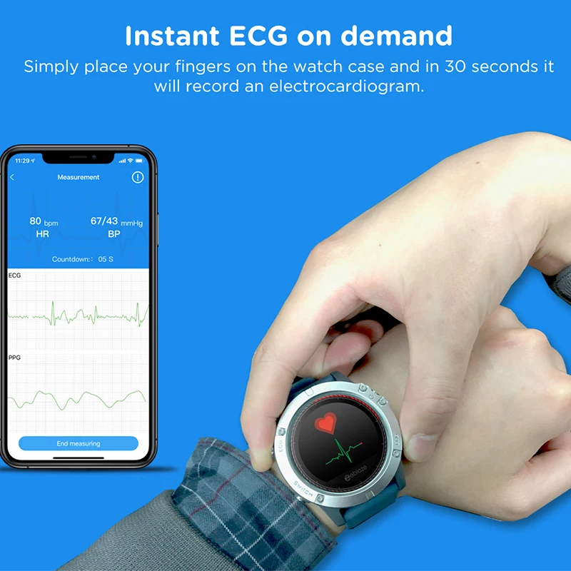 Смарт часы Zeblaze vibe 3 ЭКГ трекер сердечного ритма для мужчин smartband напоминание о