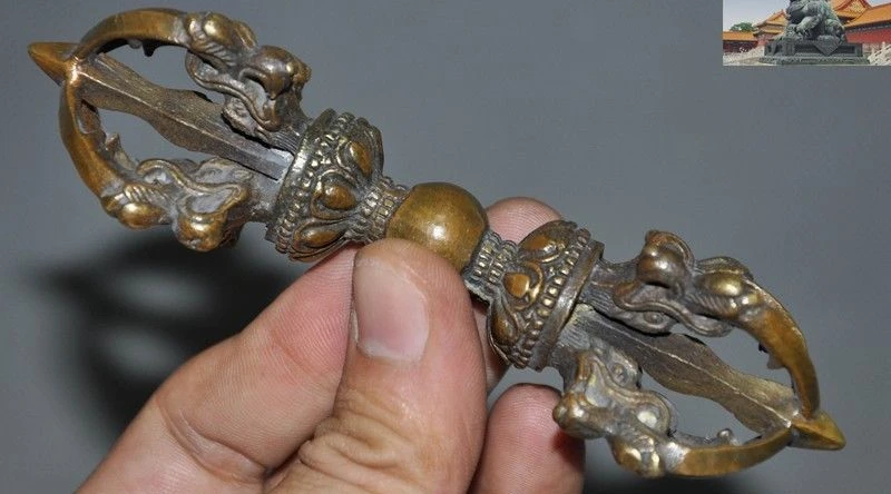 5 &quotСтарый тибетский буддизм Бронзовая изгонка Ваджра Дордже фюрпа эксорцим